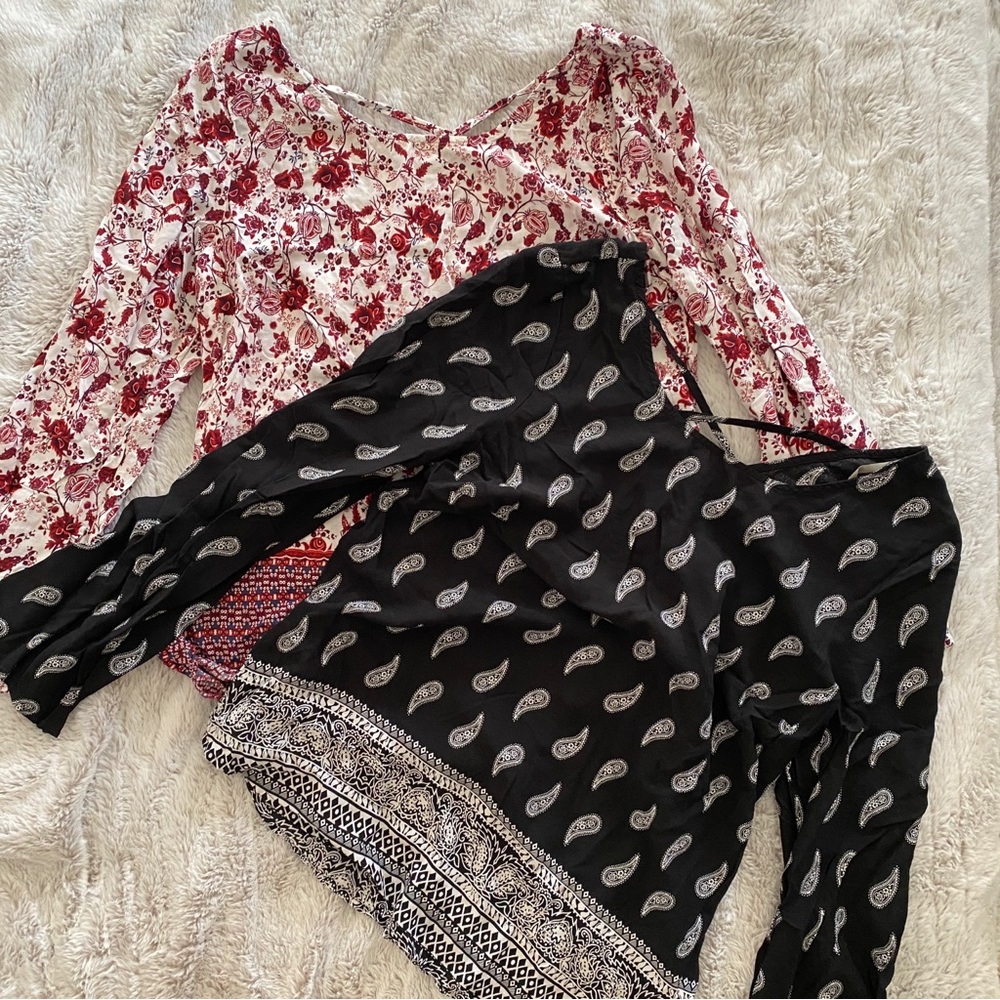 2 Faded Glory tops blouses size M (8-10)